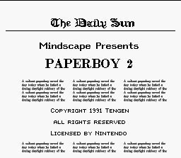 paperboy snes